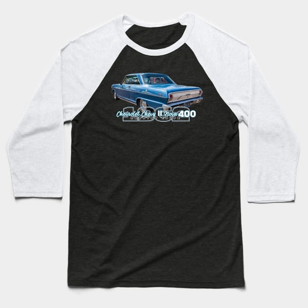 1962 Chevrolet Chevy II Nova 400 Hardtop Coupe Baseball T-Shirt by Gestalt Imagery